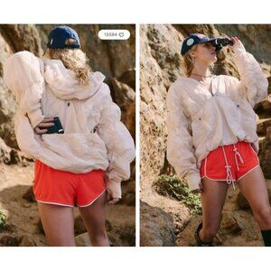 Free People Happy Camper Pullover Jacket Womens S Bleached Clay Athletic Gorpcor